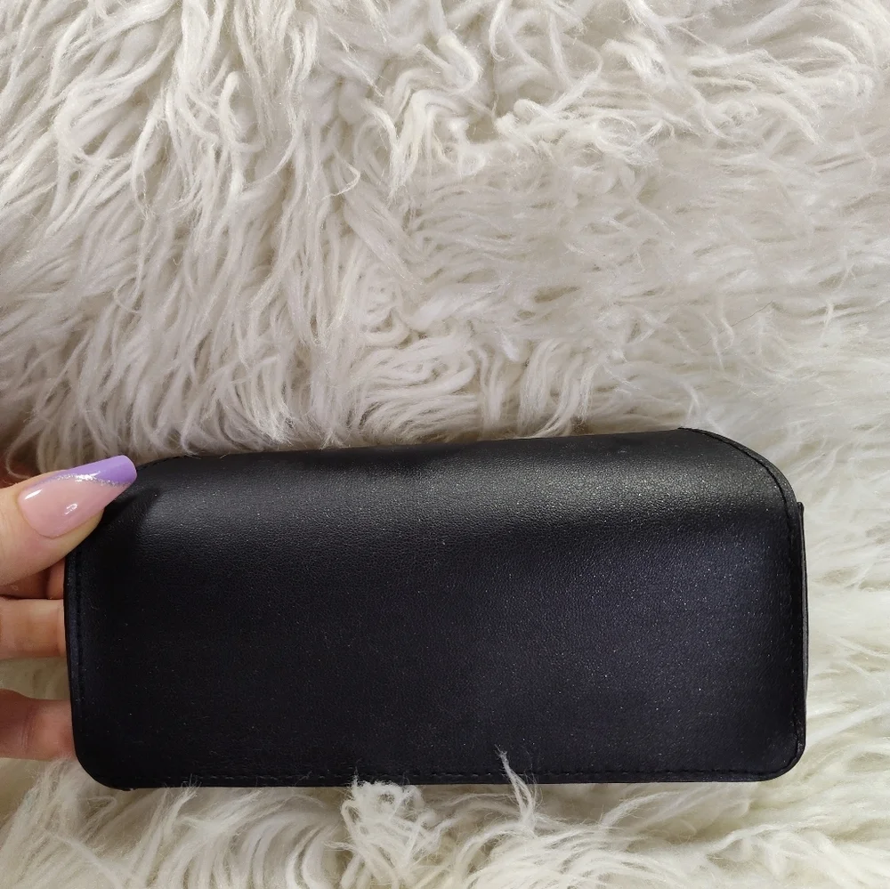 Dolce Gabbana Black White Logo Leather Eyeglass Sunglasses Case